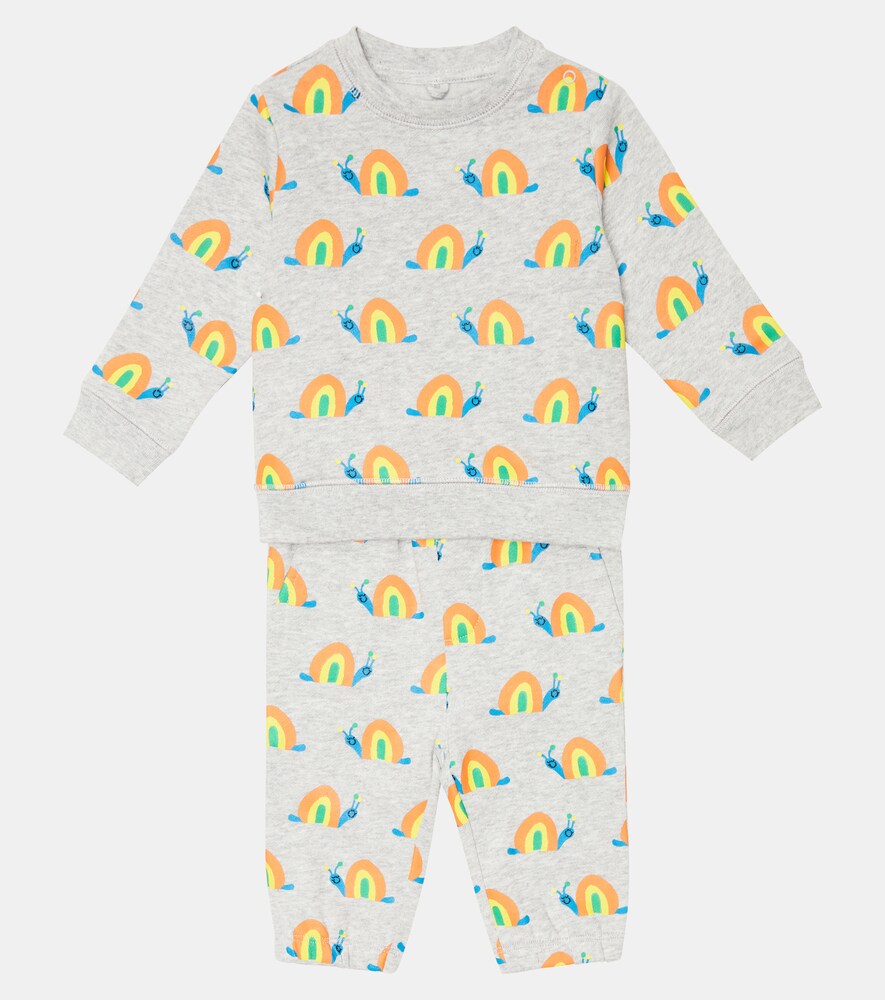 Baby cotton sweatshirt and sweatpants set