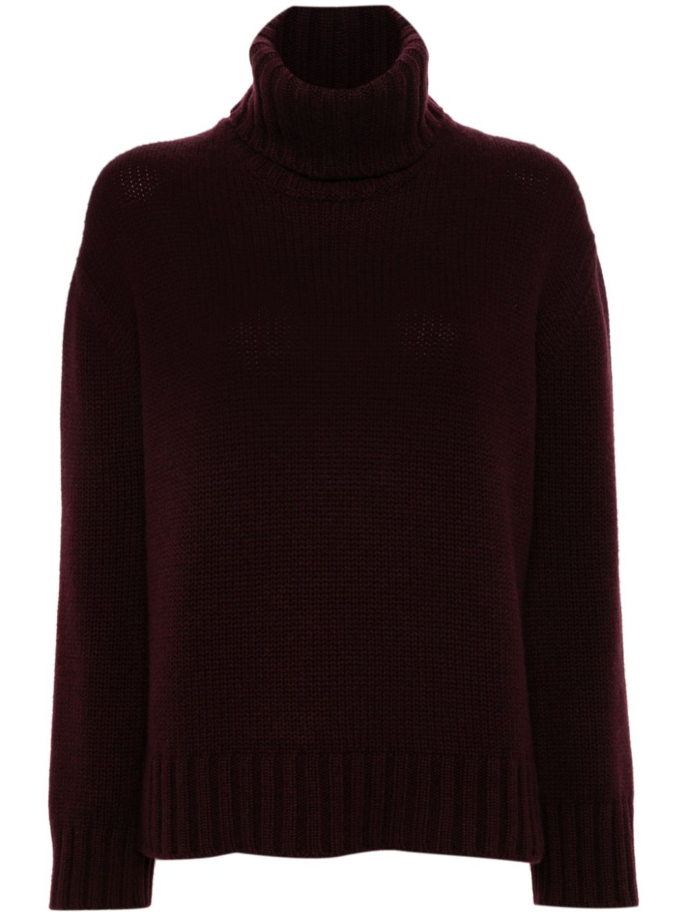High neck ribbed top - Neutrals
