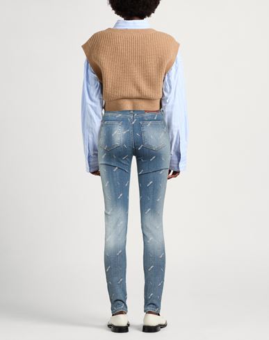 Jeans Woman Jeans Blue Size 27 Cotton, Elastane