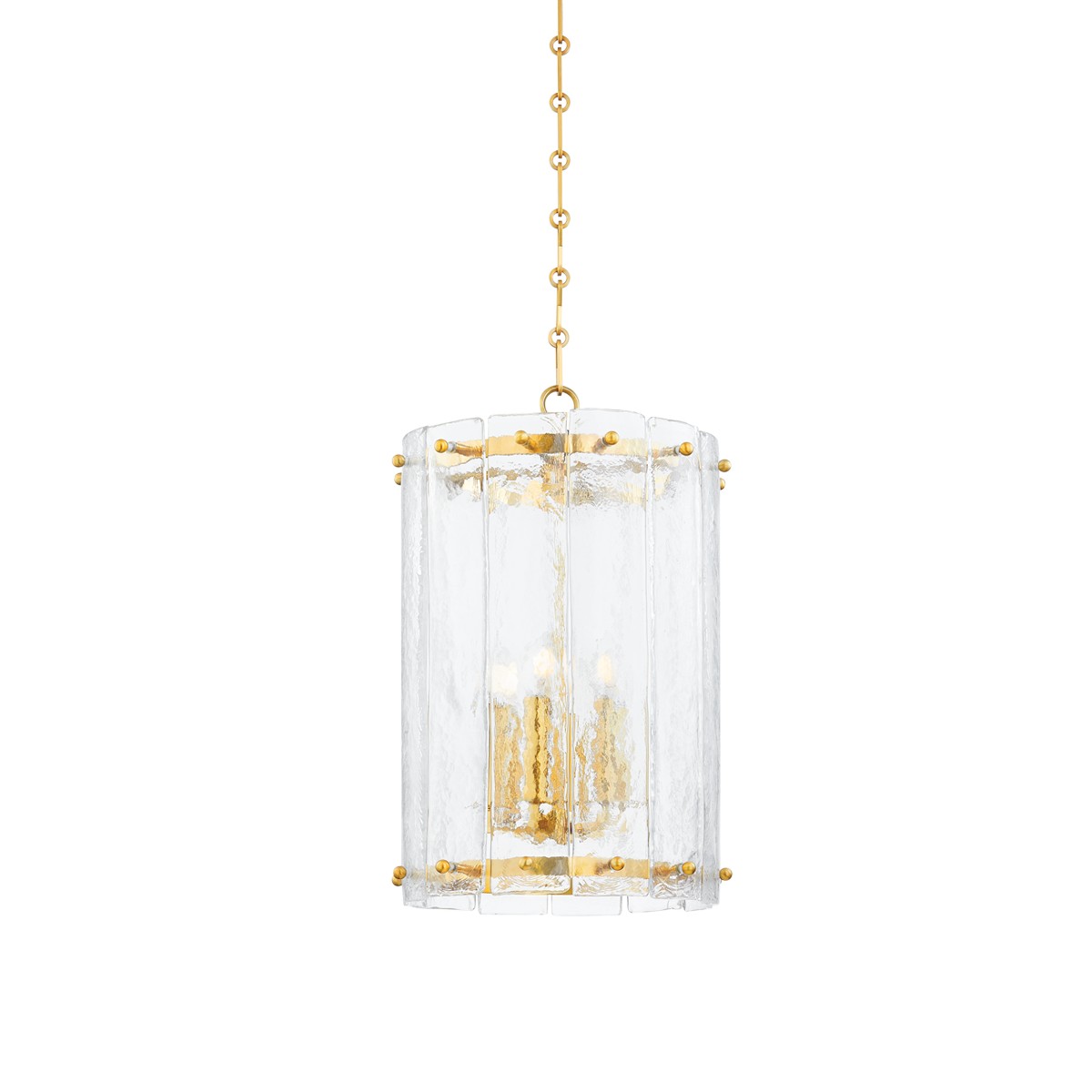 Vintage Polished Brass Six Light Lantern from the Rio Collection