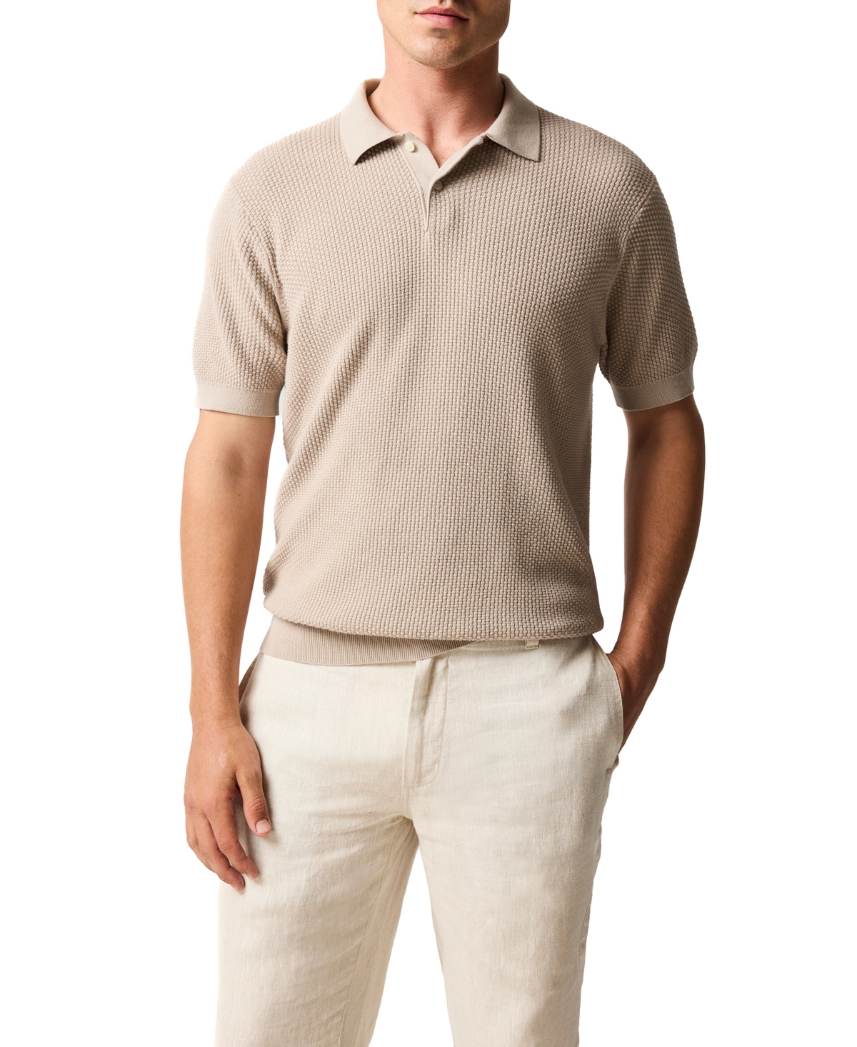 Men's Amberley Knit Polo Shirt - Sand