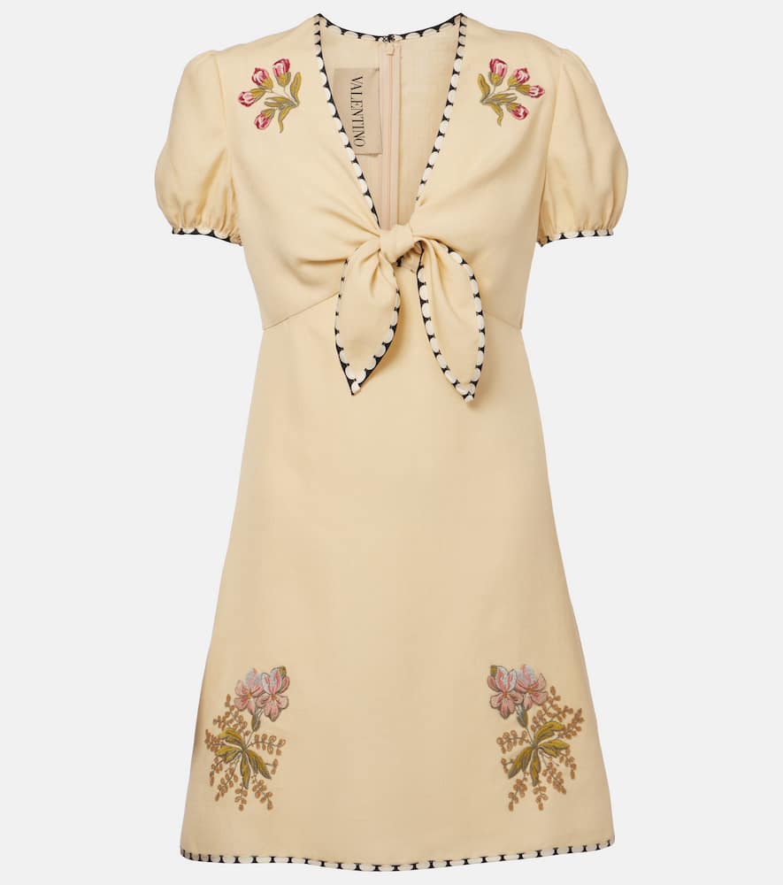 Floral embroidered minidress