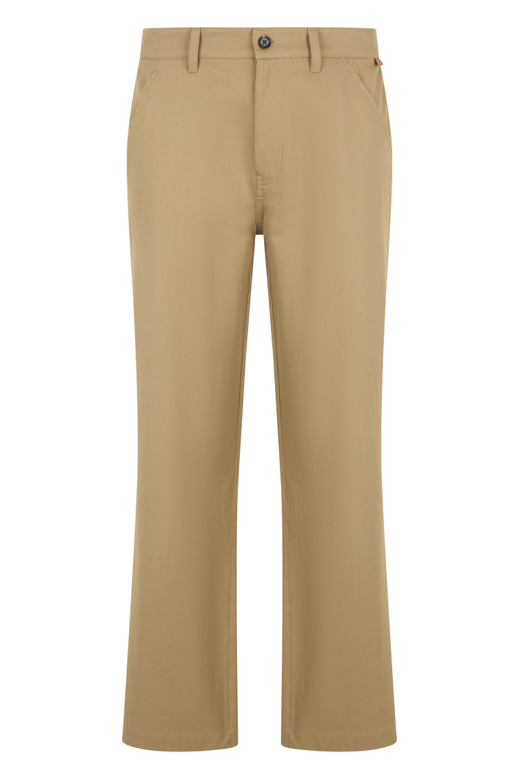 Beige Flat Front Pant