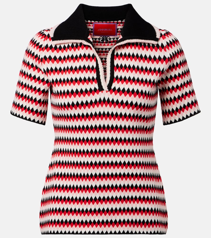 Checkers knitted polo