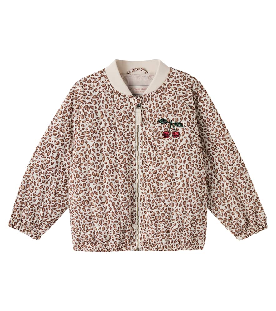 Konges Sløjd Juno leopard-print sequined bomber jacket