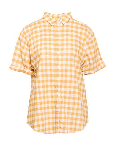 True Nyc Woman Shirt Marigold Size M Cotton, Linen