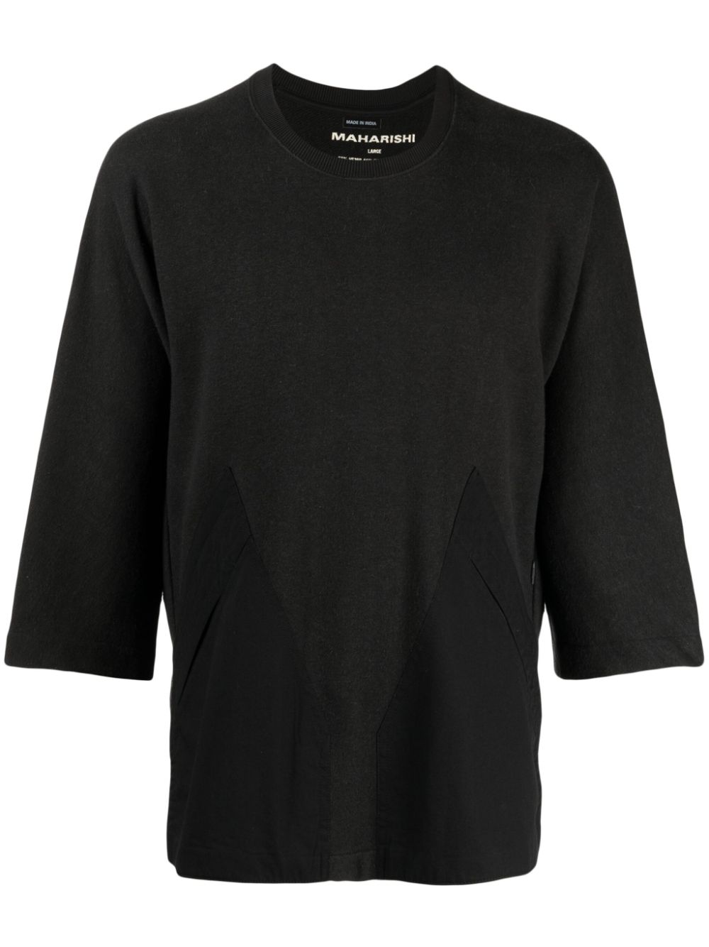 Crew-neck knitted T-shirt - Green