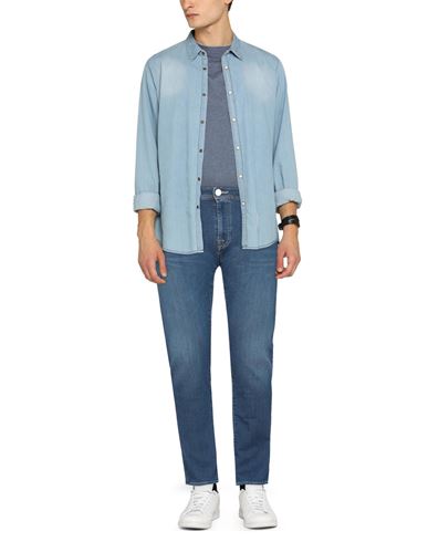 Man Jeans Blue Size 34 Cotton, Polyester, Nylon, Elastane