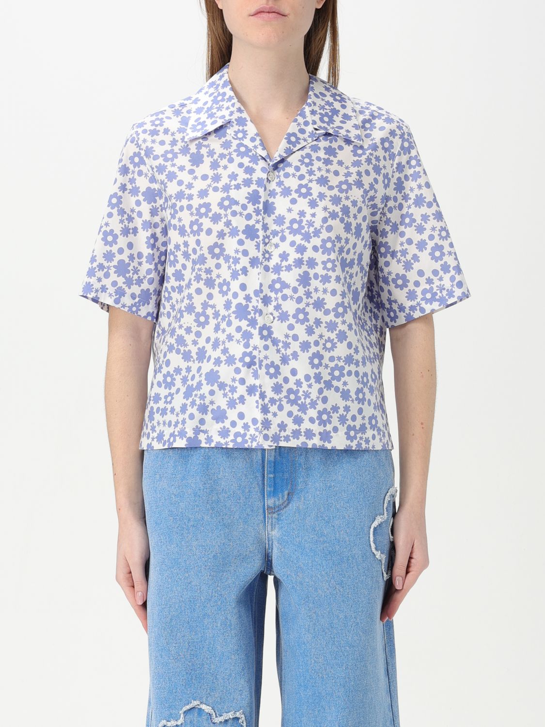 Floral-print shirt - Purple
