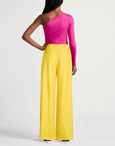 Woman Pants Yellow Size 6 Wool, Polyamide, Elastane