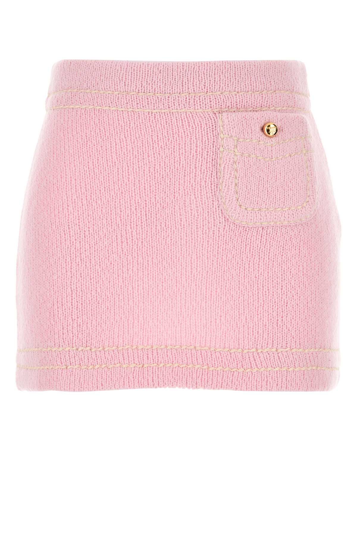 Cashmere Mini Skirt — Pink