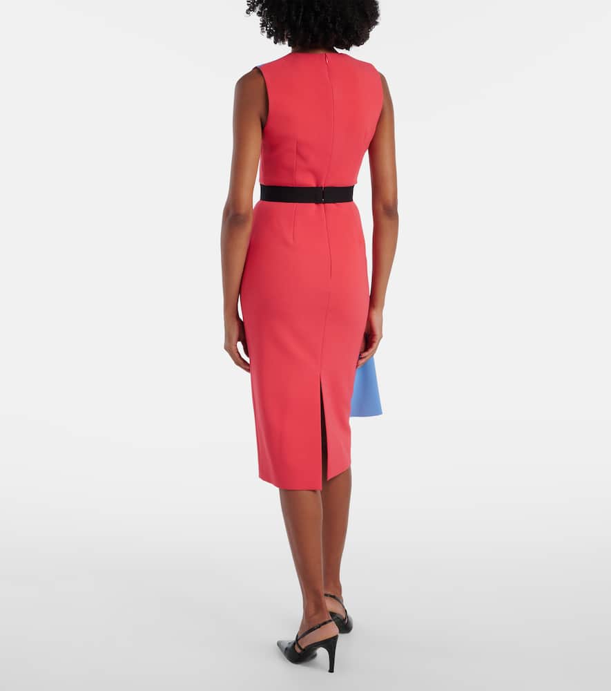 Pembrook draped crêpe cocktail dress