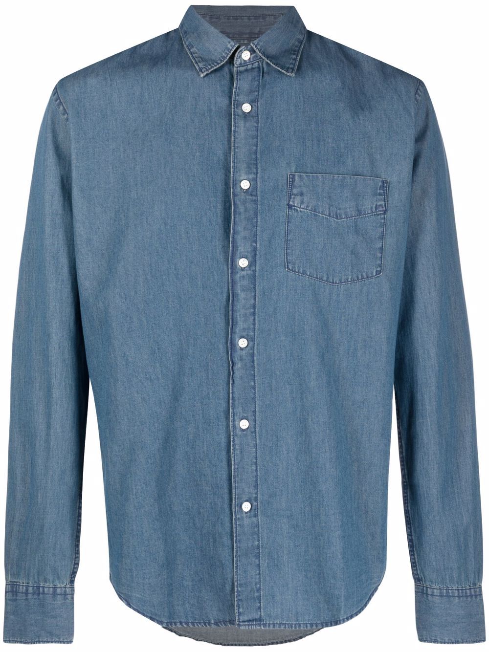 Pocket button-up denim shirt - Blue