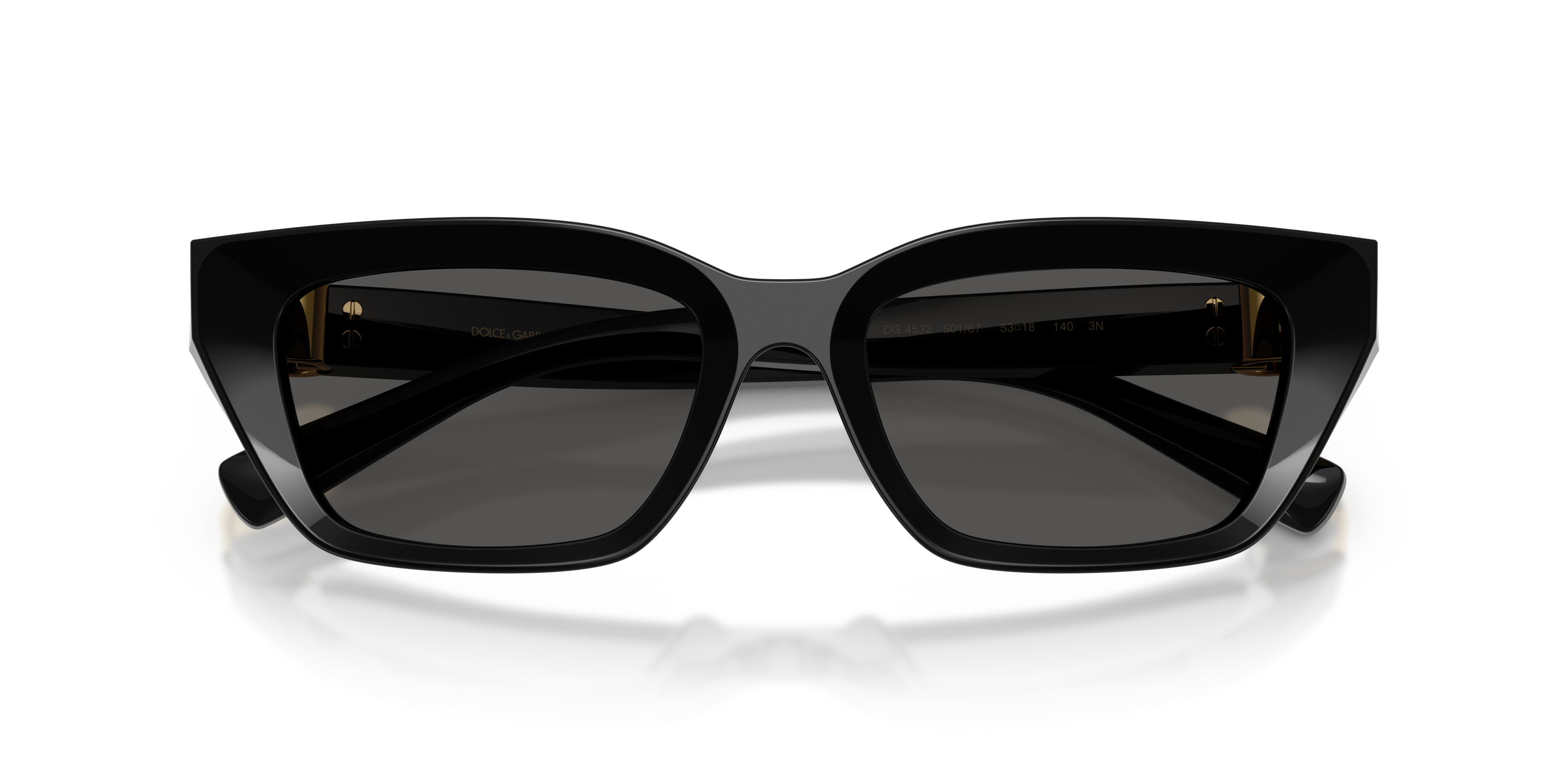 Dolce & Gabbana Woman Dolce & Gabbana DG4532 501/87 Sunglasses Acetate Black Grey Cat Eye Norma