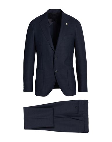 Man Suit Navy Size 36 Polyester, Wool