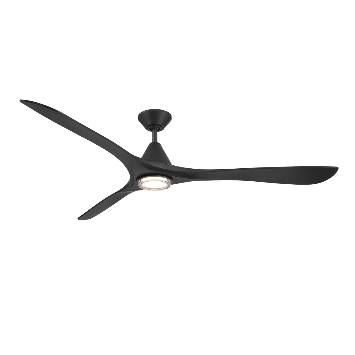 Matte Black 72" Ceiling Fan from the Carve Collection