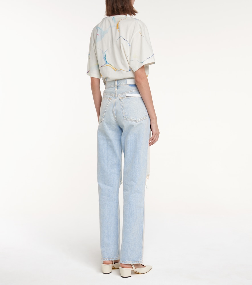 Loose high-rise straight jeans