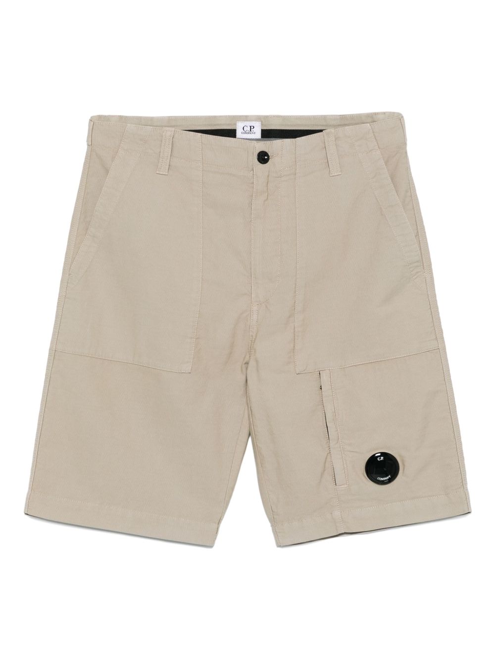 C.P. Company Lens-detail cargo shorts - Neutrals