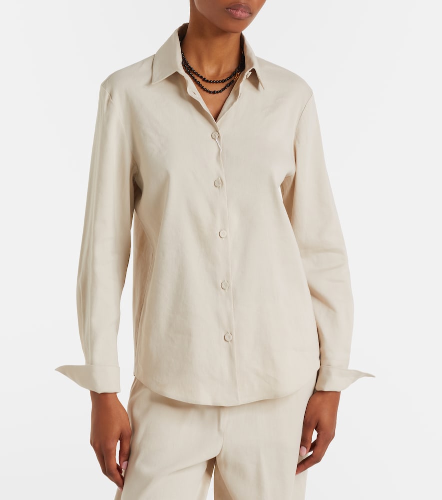 Badesse linen-blend shirt