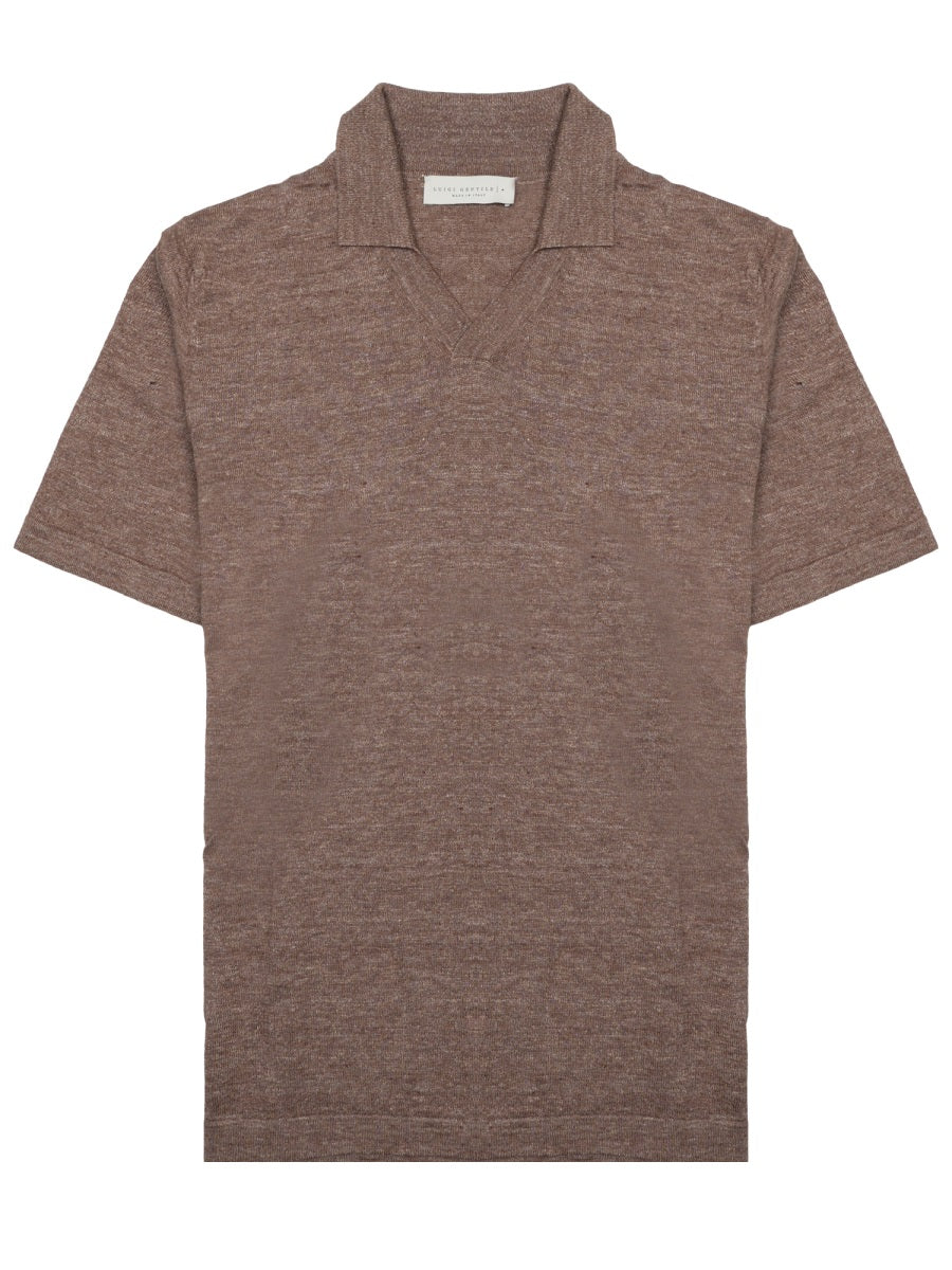 Men's Knit Short Sleeve Polo Shirt