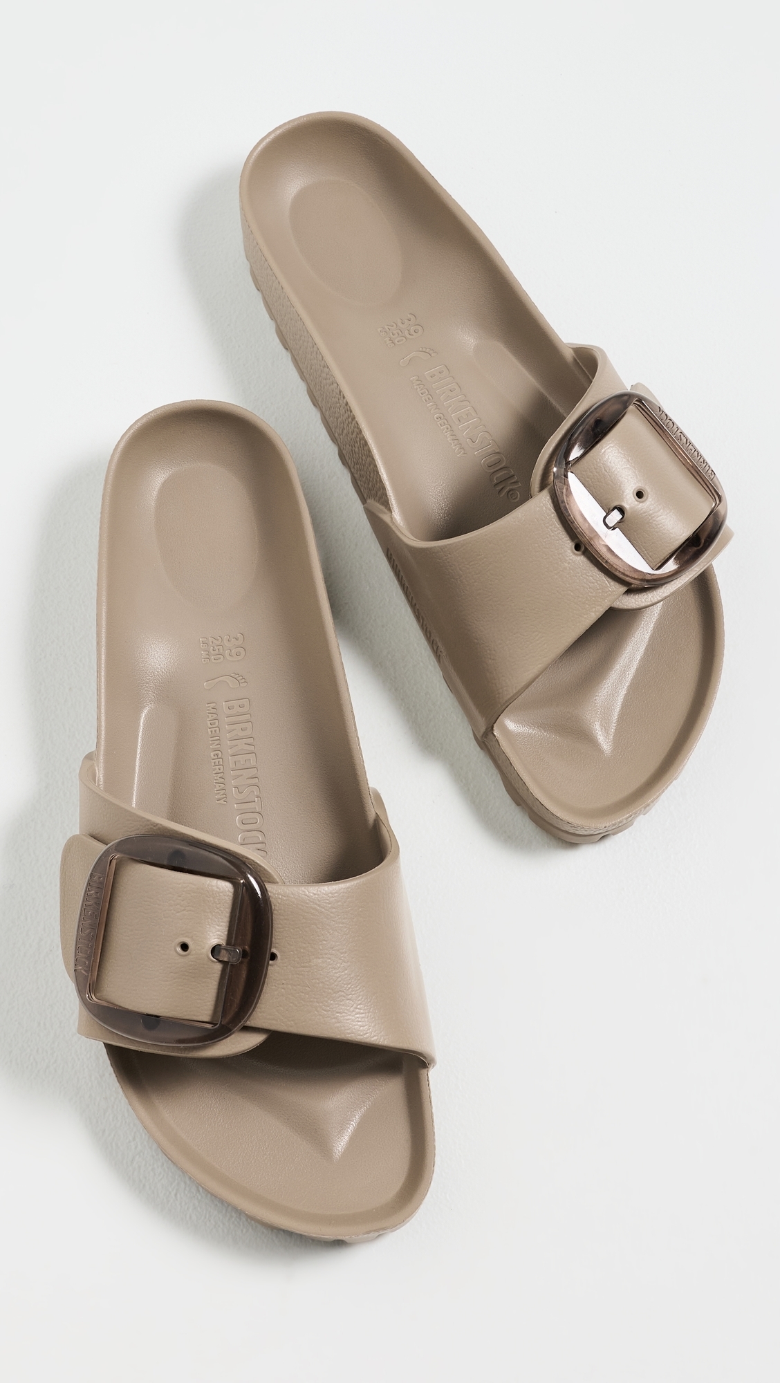 Madrid EVA Big Buckle Sandals Gray Taupe