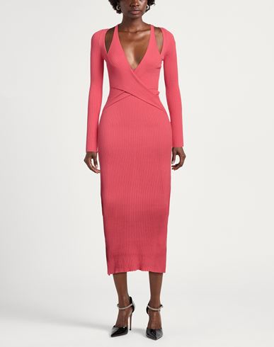 Woman Midi dress Coral Size ONESIZE Viscose, Polyester