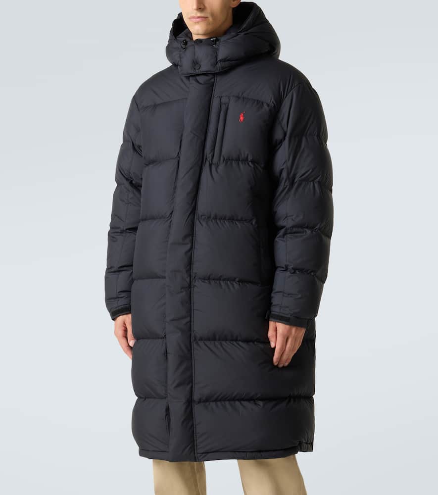 Quilted down coat
