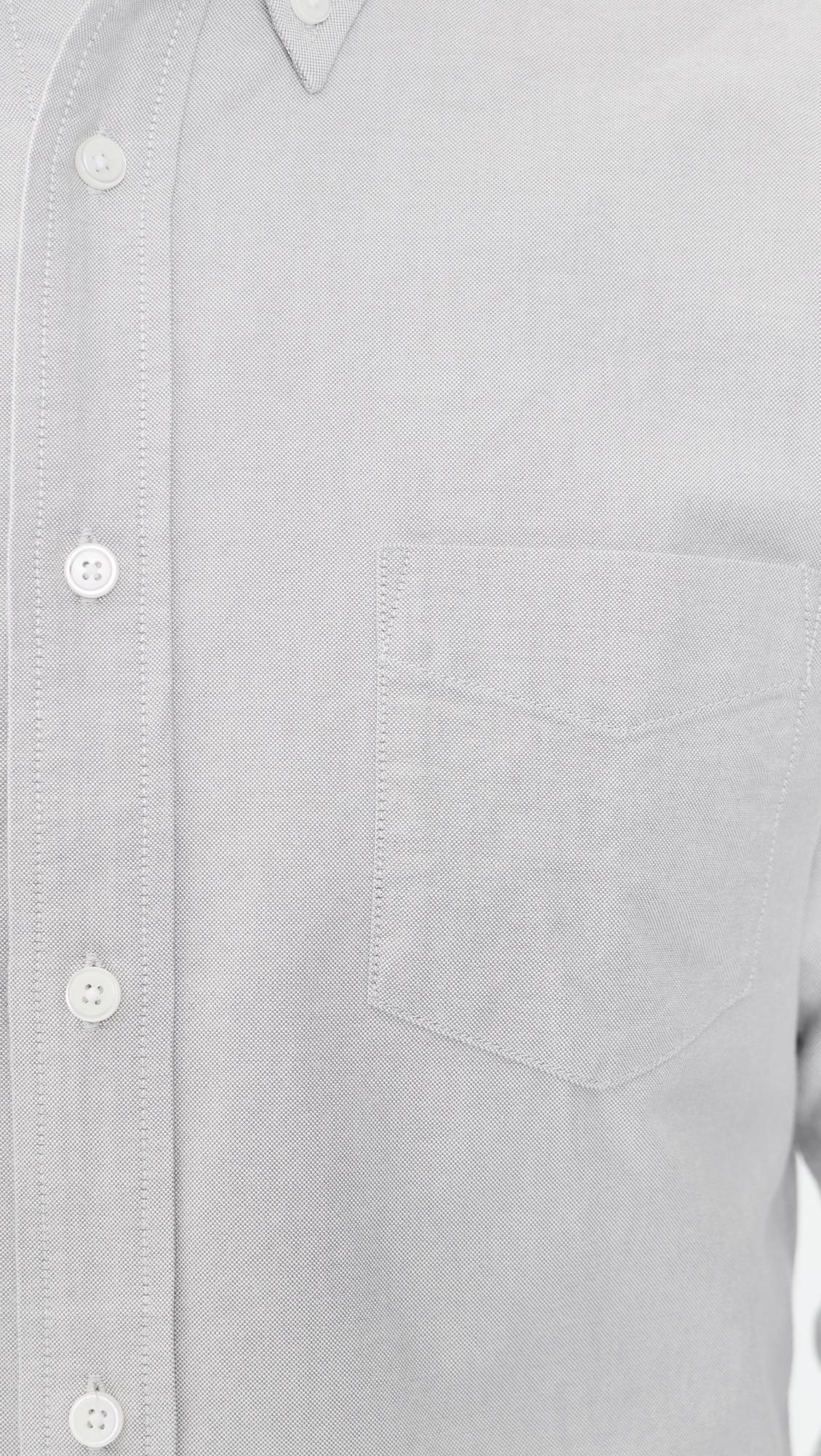 Cotton Oxford Windsor Standard Shirt Light Grey