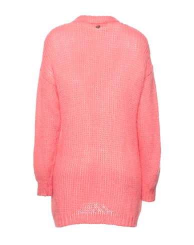 Woman Cardigan Coral Size L Polyamide, Mohair wool, Wool