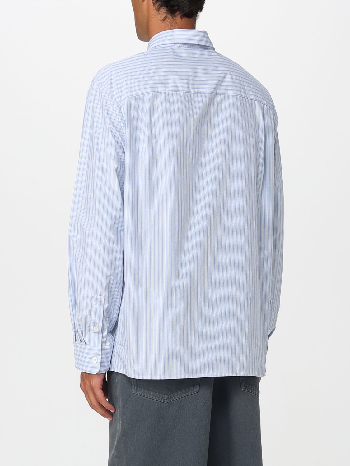 Striped button-up shirt - Blue