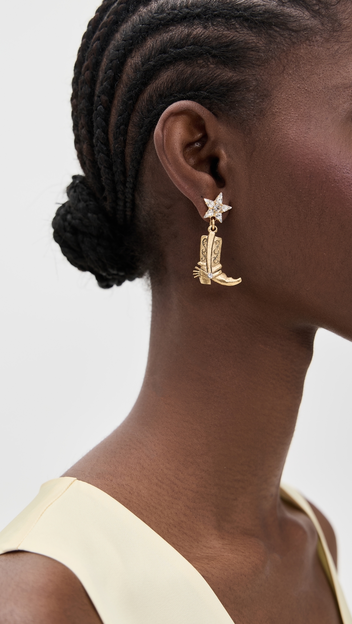 These Boots Were Made for Walking Earrings Crystal One Size