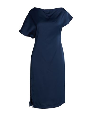 Woman Midi dress Navy Size 10 Polyester
