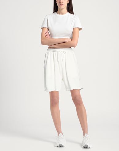 Woman Shorts & Bermuda Shorts White Size S Cotton, Lyocell, Polyester