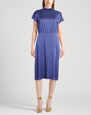 Woman Midi dress Blue Size 6 Acetate, Viscose