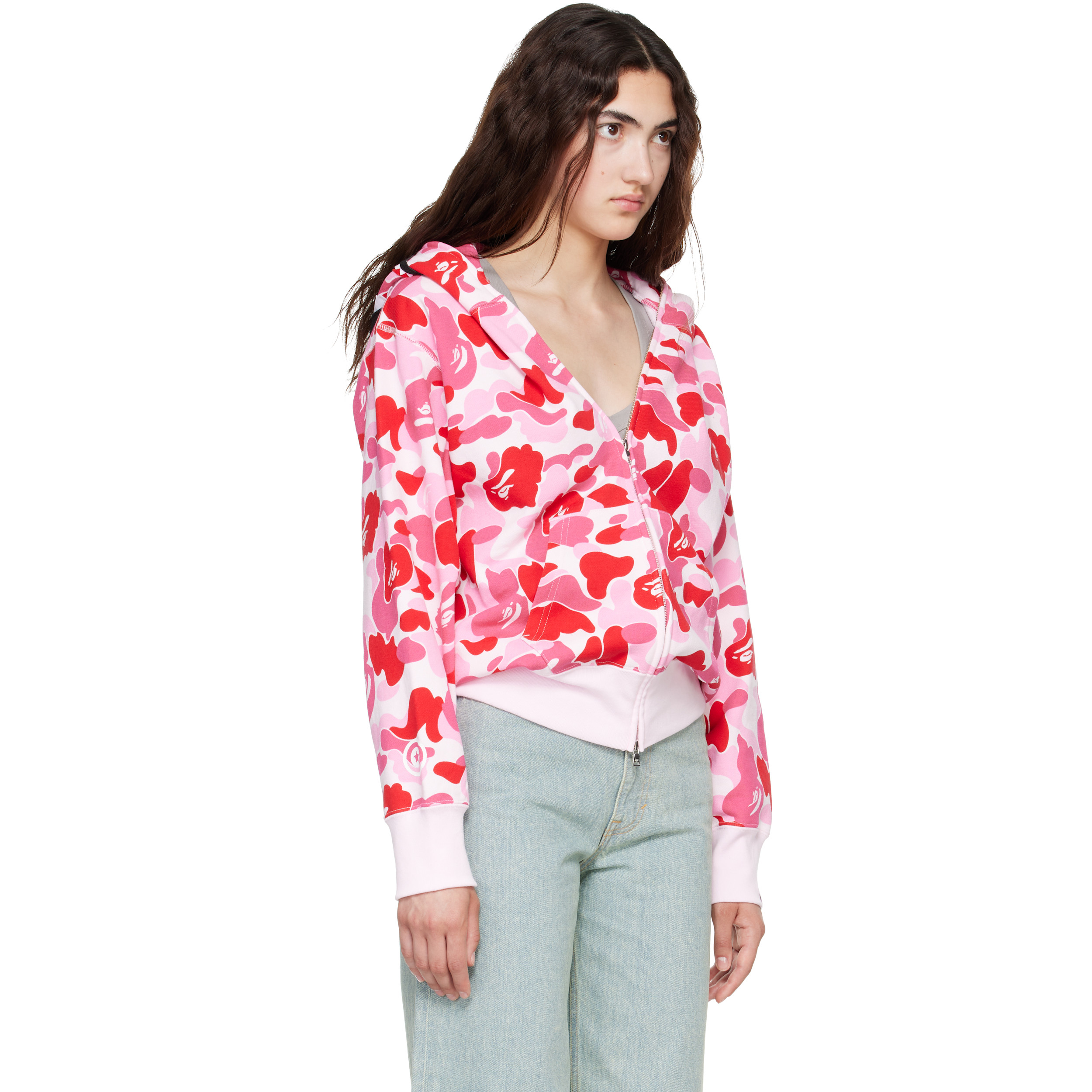 Pink ABC Camo Shark Full Zip Hoodie