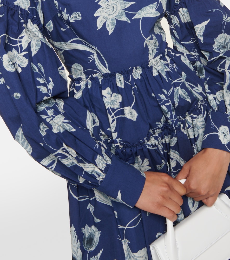 Floral cotton poplin minidress