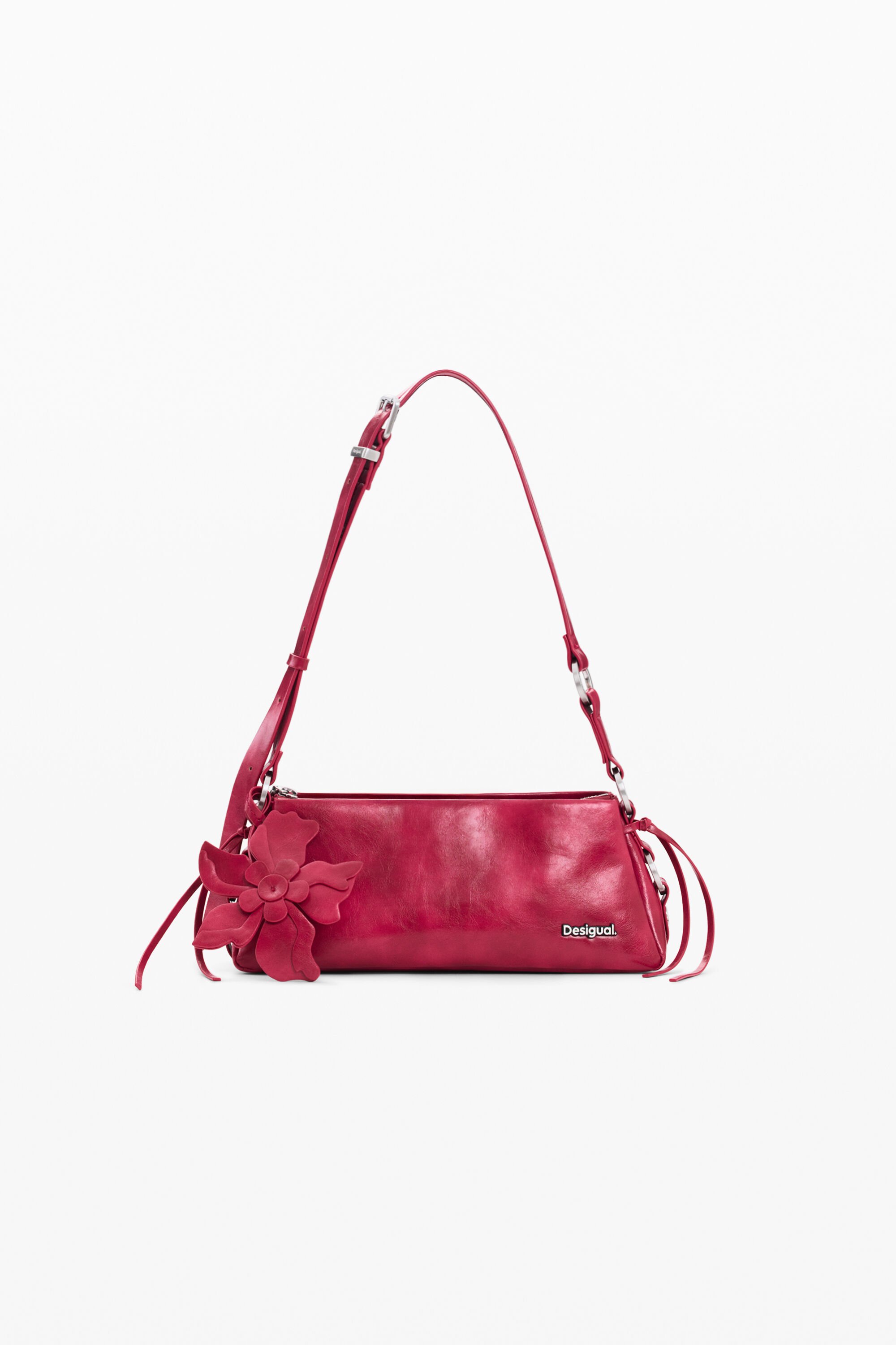 Medium faux leather charm bag