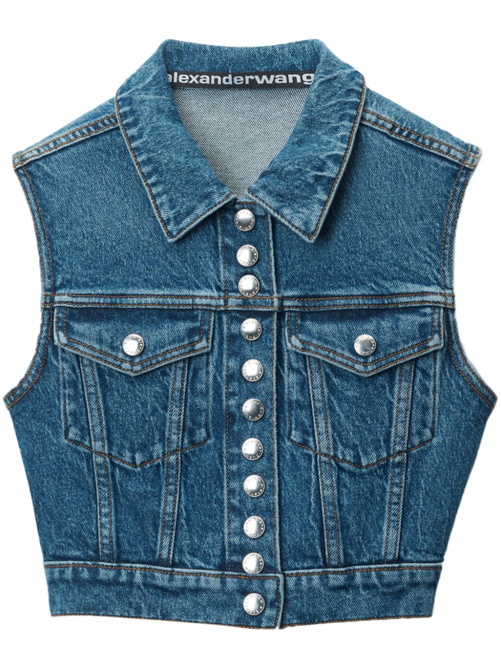 Trucker vest denim jacket - Blue