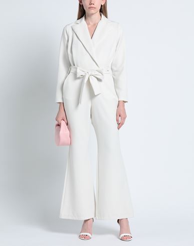 Woman Jumpsuit Off white Size 8 Polyester, Elastic fibres