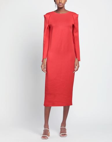 Liviana Conti Woman Midi dress Red Size S Virgin Wool, Polypropylene