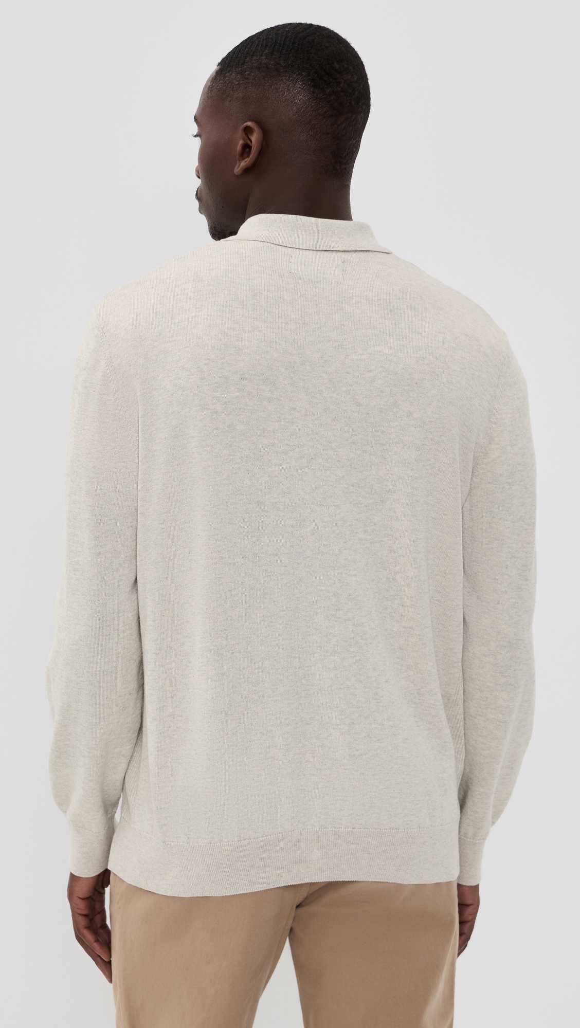Pima Cotton Knitted Polo Shirt Neutral