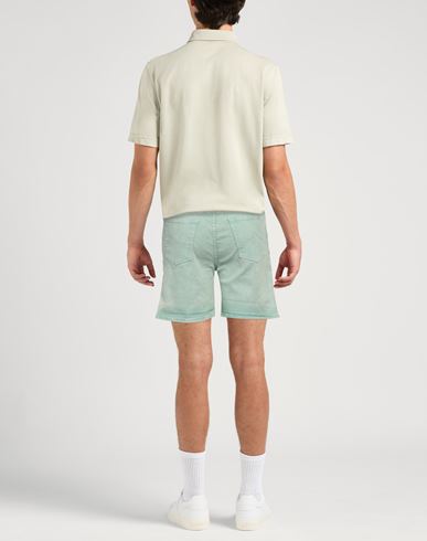 Jacob Cohёn Woman Denim shorts Light green Size 27 Cotton, Elastomultiester, Elastane