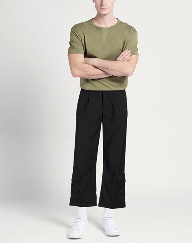 Man Pants Black Size L Polyester, Viscose, Elastane