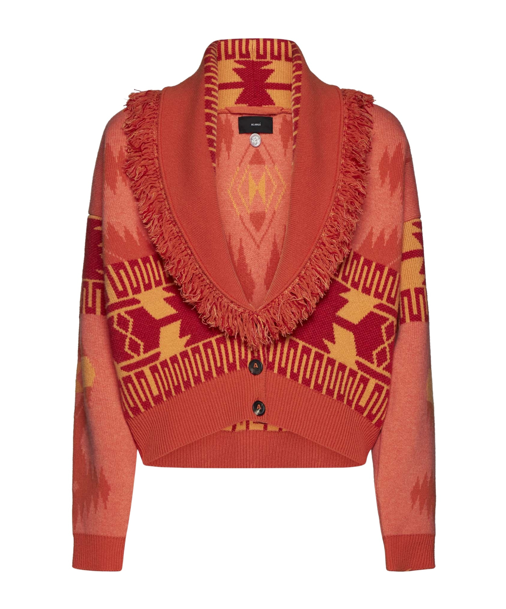 Icon Jacquard Fringed Detail Cardigan