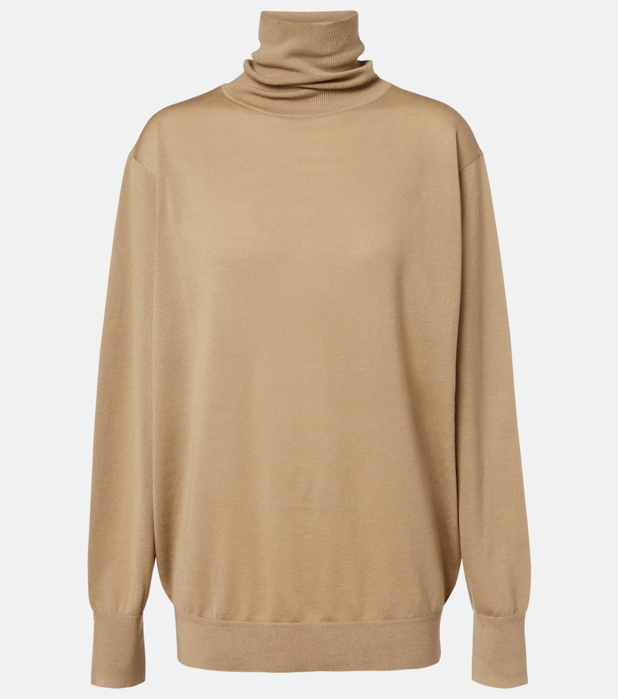 Wool turtleneck sweater