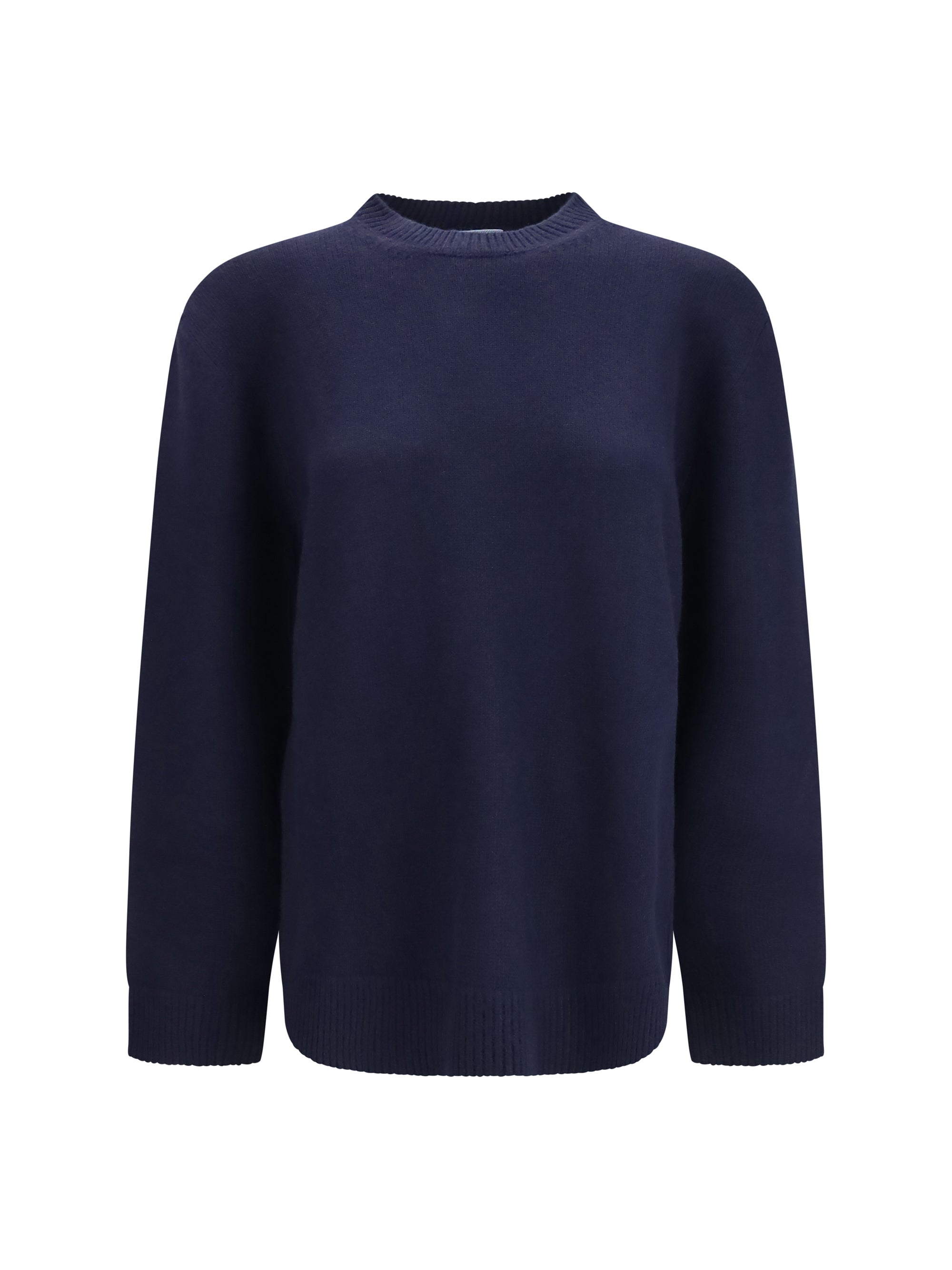 Suede Elbow Patches Sweater — Navy