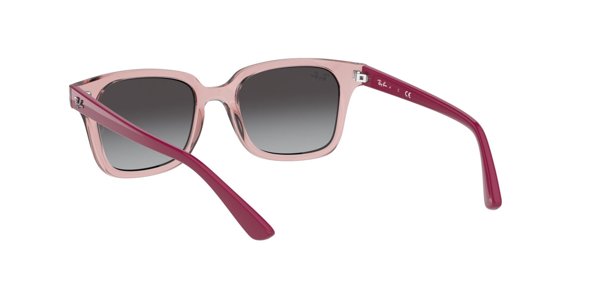 Ray - Ban Kid Ray - Ban RJ9071S 70678G Sunglasses Injected Pink Grey Squared Normal Shaded