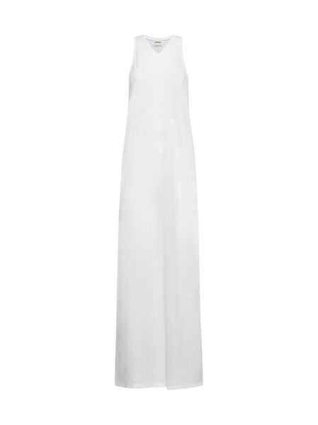 Khaite Vernetta V-Neck Sleeveless Maxi Dress