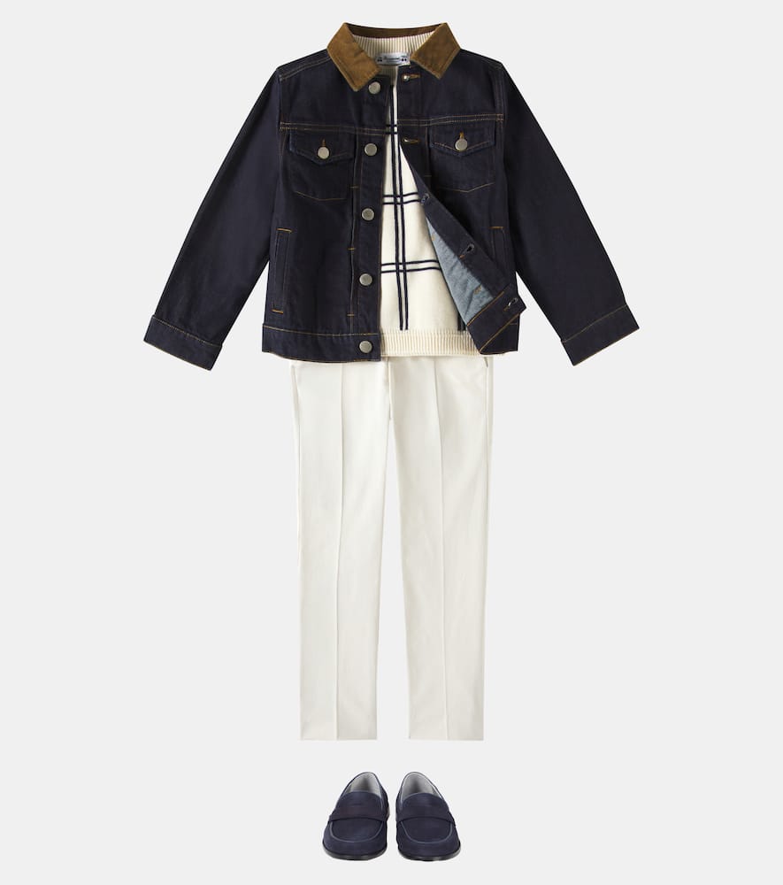 Eddis corduroy-trimmed denim jacket