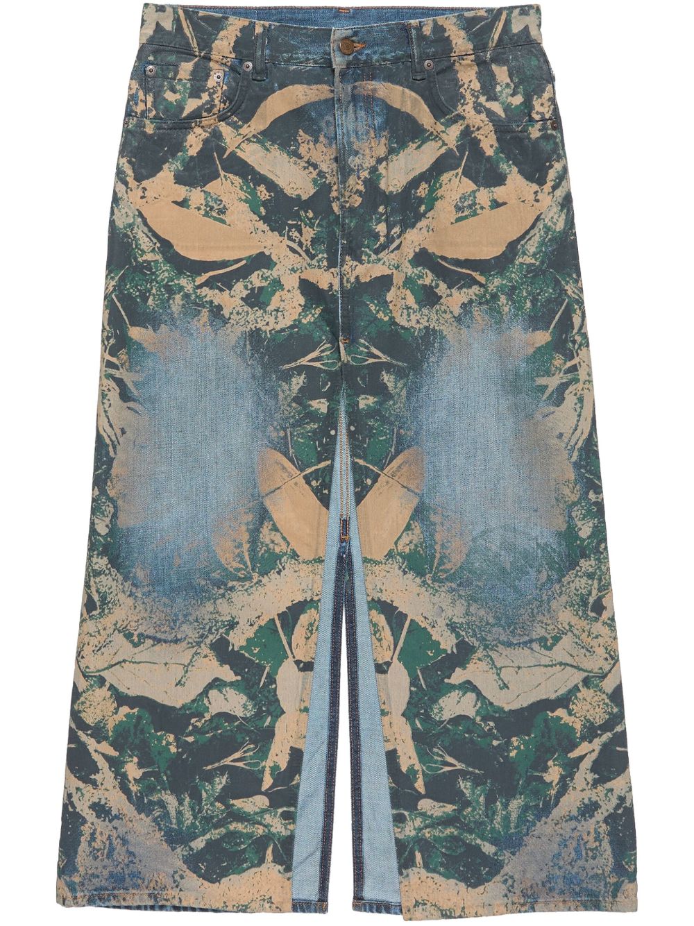 Denim midi skirt - Blue